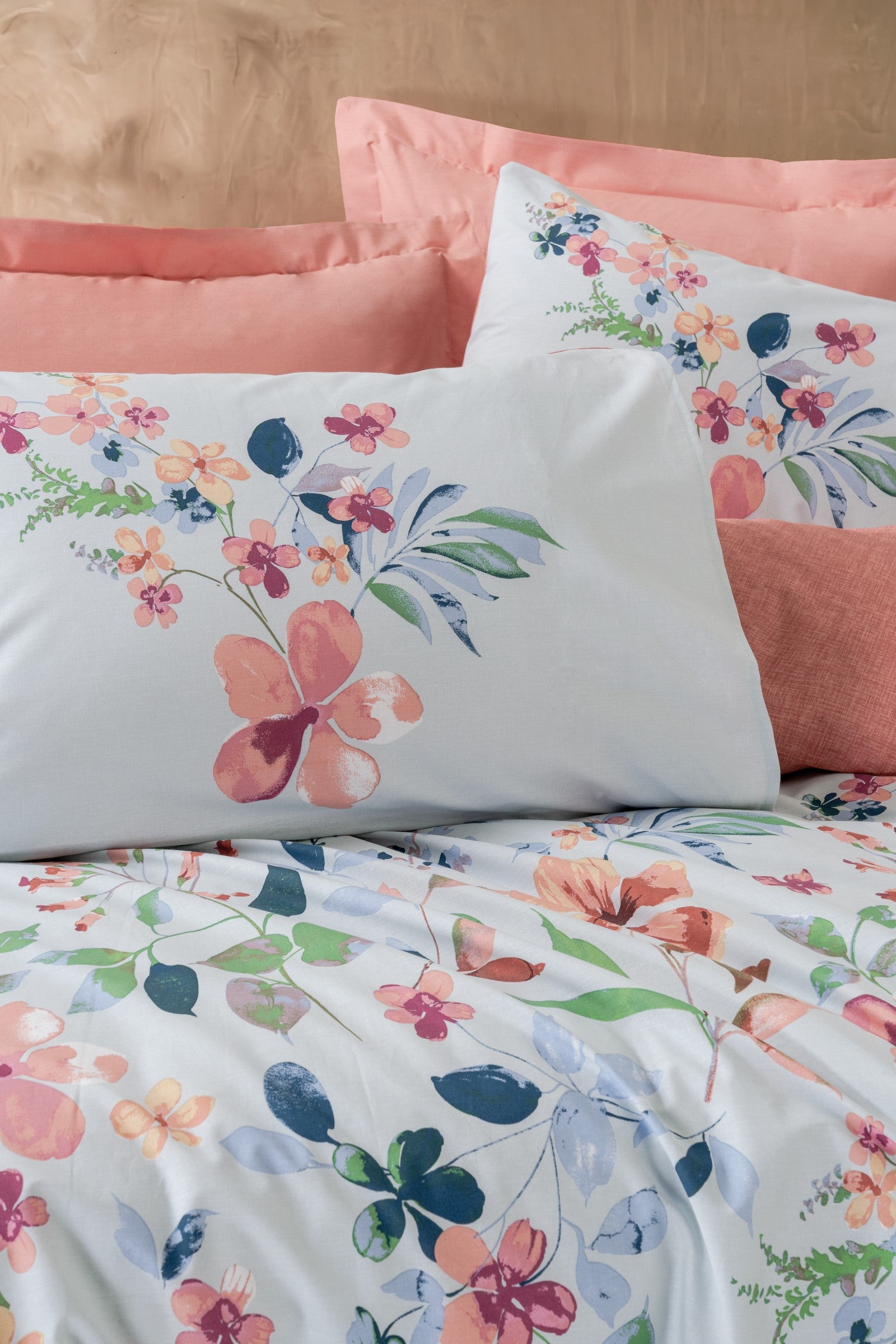 Cotton Box Çift Kişilik Nevresim Takımı Bluebell Somon