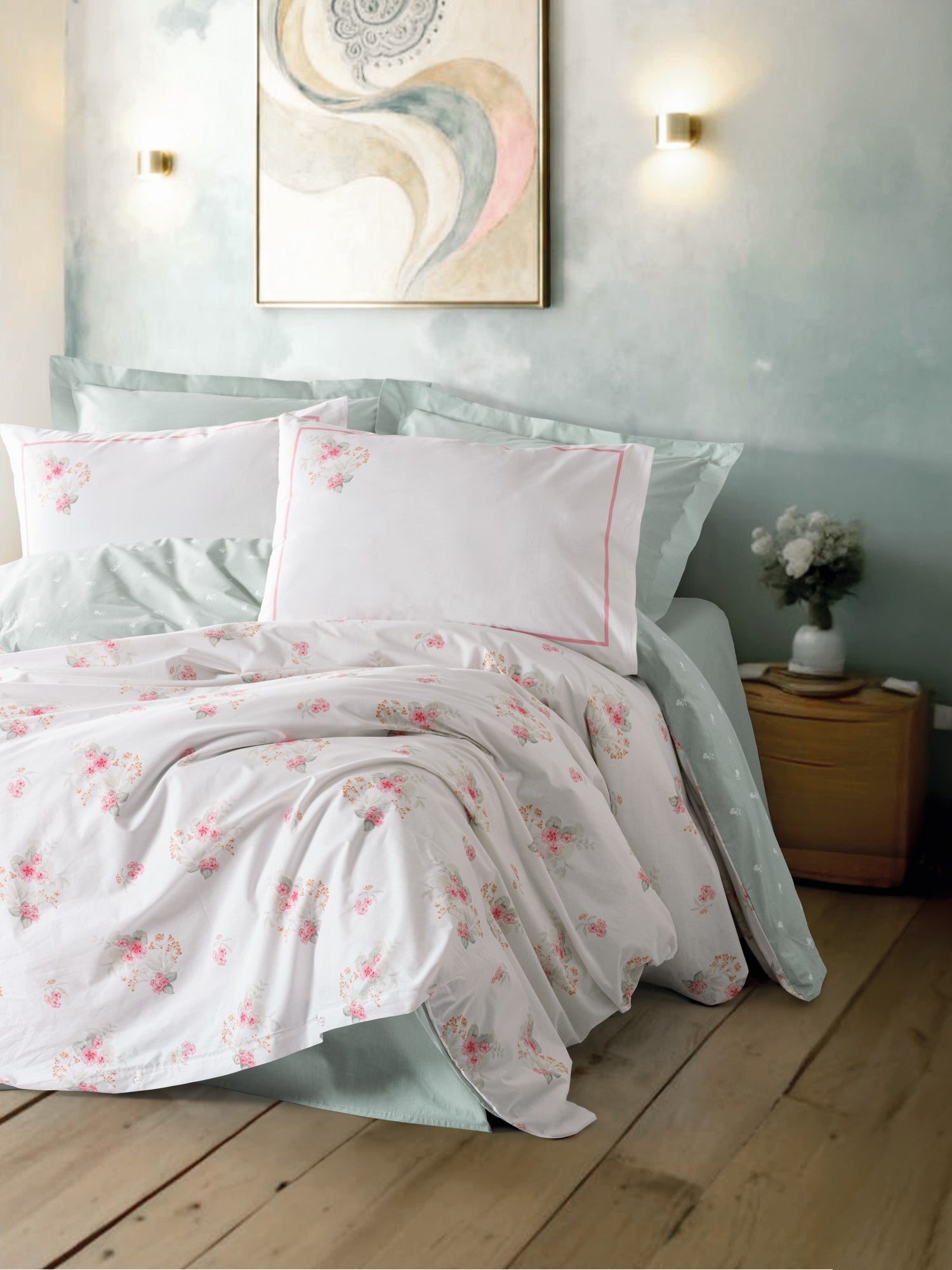Cotton Box Çift Kişilik Nevresim Takımı Minty Mint