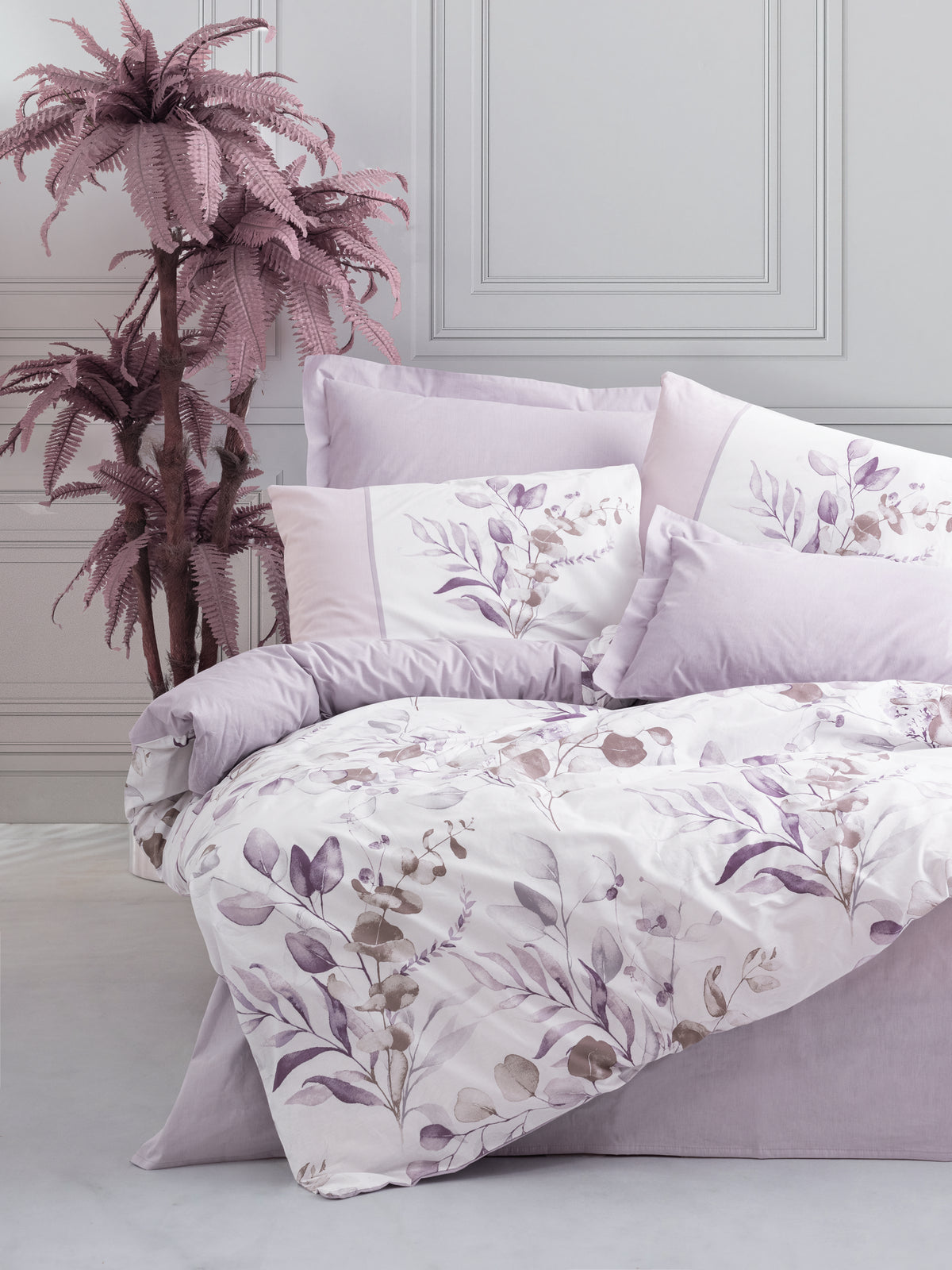 Комплект пододеяльников Cotton Box с двумя ремешками Nadia Lila