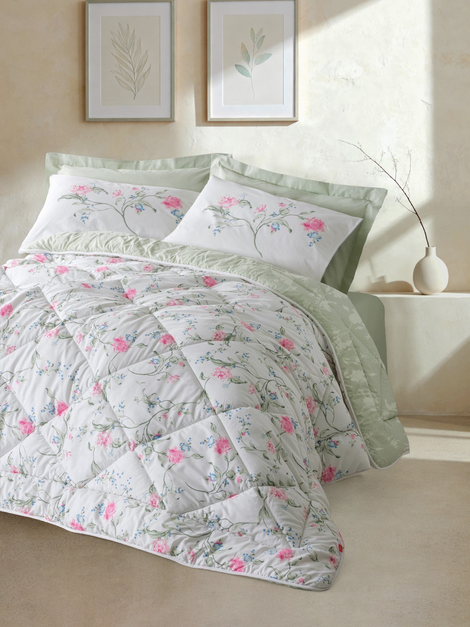 Комплект постельного белья Cotton Box Olina Green, двуспальный