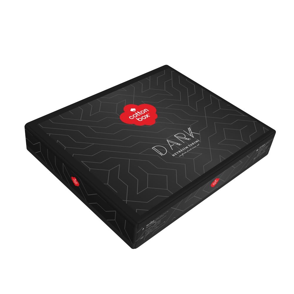 Cotton Box Dark Tek Kişilik Nevresim Takımı Round Gri