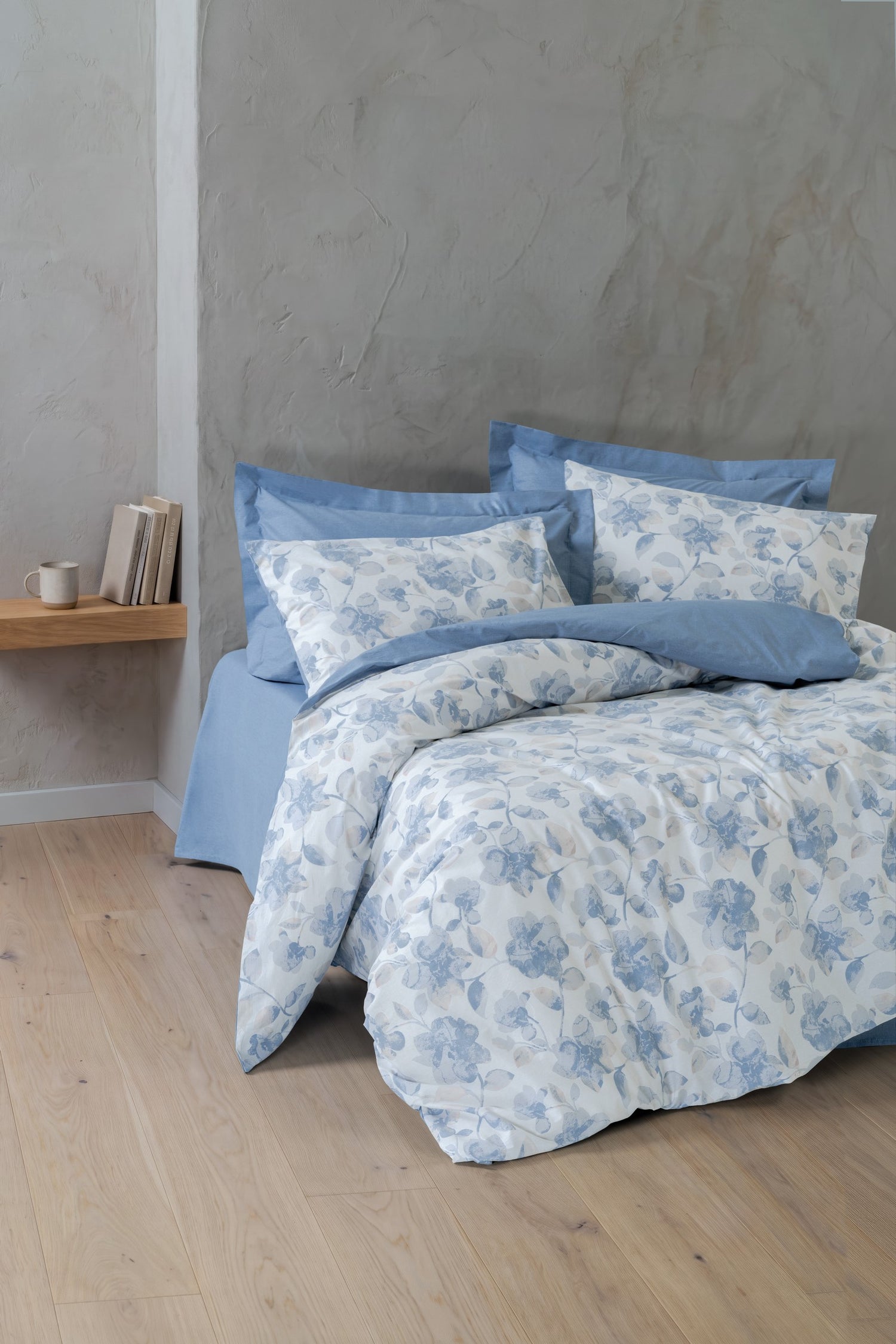 Cotton Box Dual Çift Kişilik Nevresim Takımı Celeste İndigo