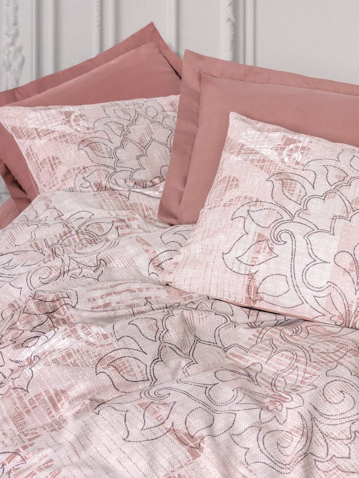 Cotton Box Dual Çift Kişilik Nevresim Takımı Livara Gül Kurusu