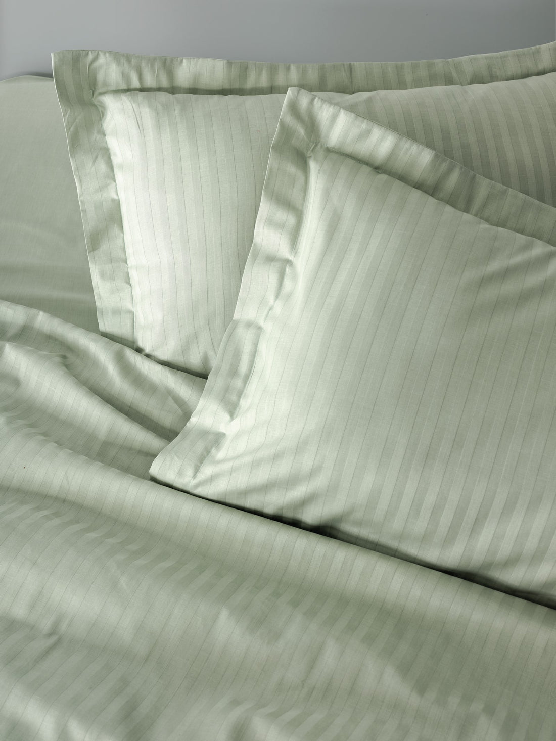 Cotton Box Elegant Stripe Saten Çift Kişilik Nevresim Takımı Adaçayı