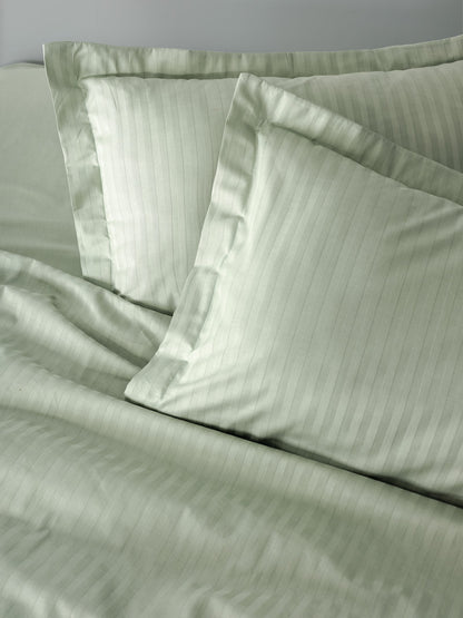Cotton Box Elegant Stripe Saten Çift Kişilik Nevresim Takımı Adaçayı