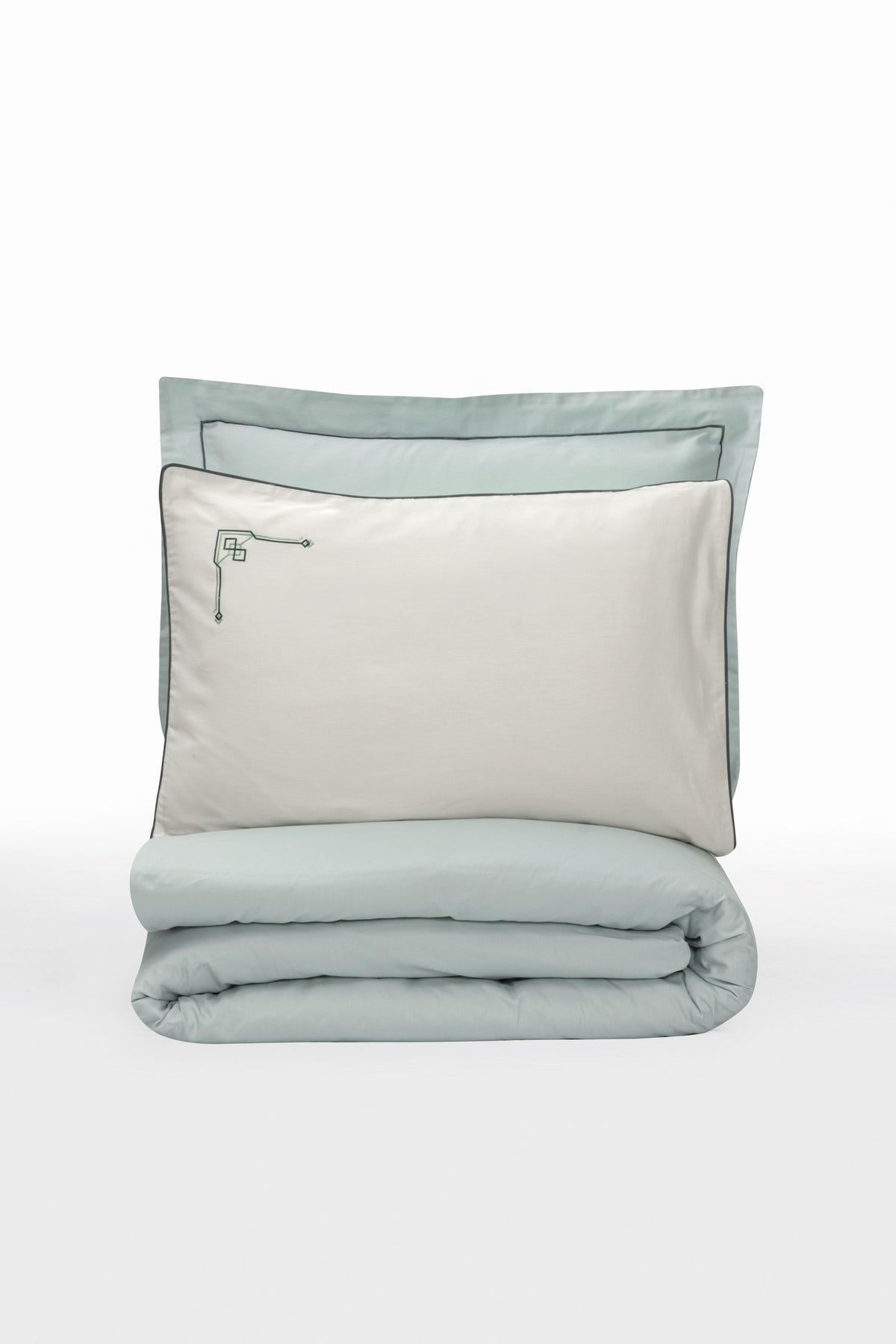 Комплект постельного белья Cotton Box Elite Satin для двоих Vanko Mint