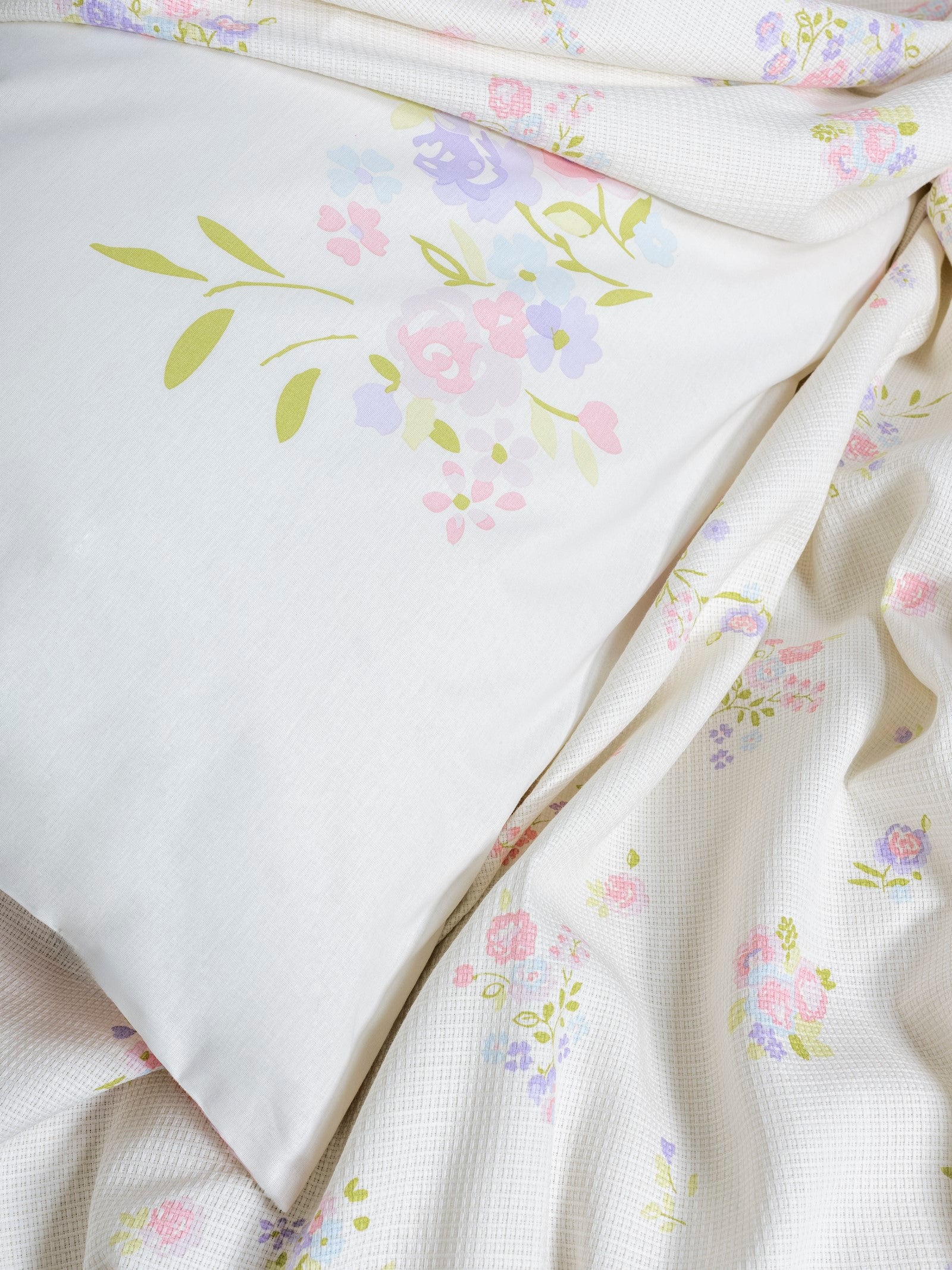 Cotton Box Estiva Single Bedspread Set Petal Pink