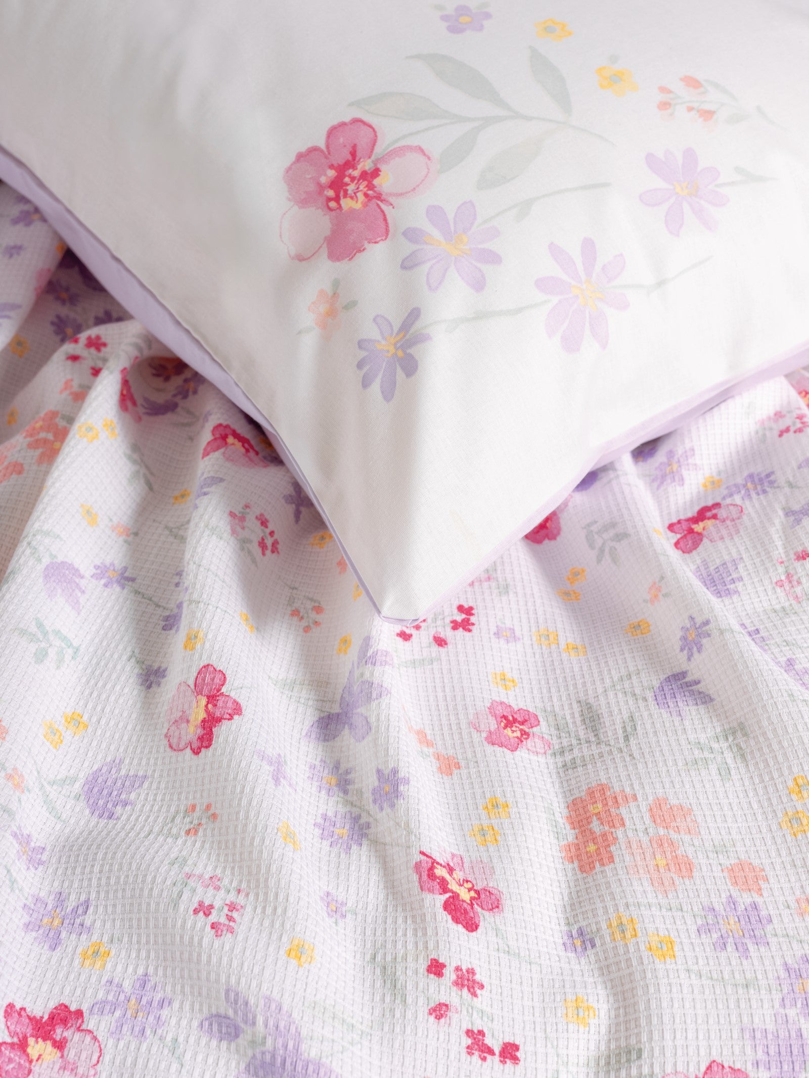 Cotton Box Estiva Single Bed Pique Set Winsome Lilac