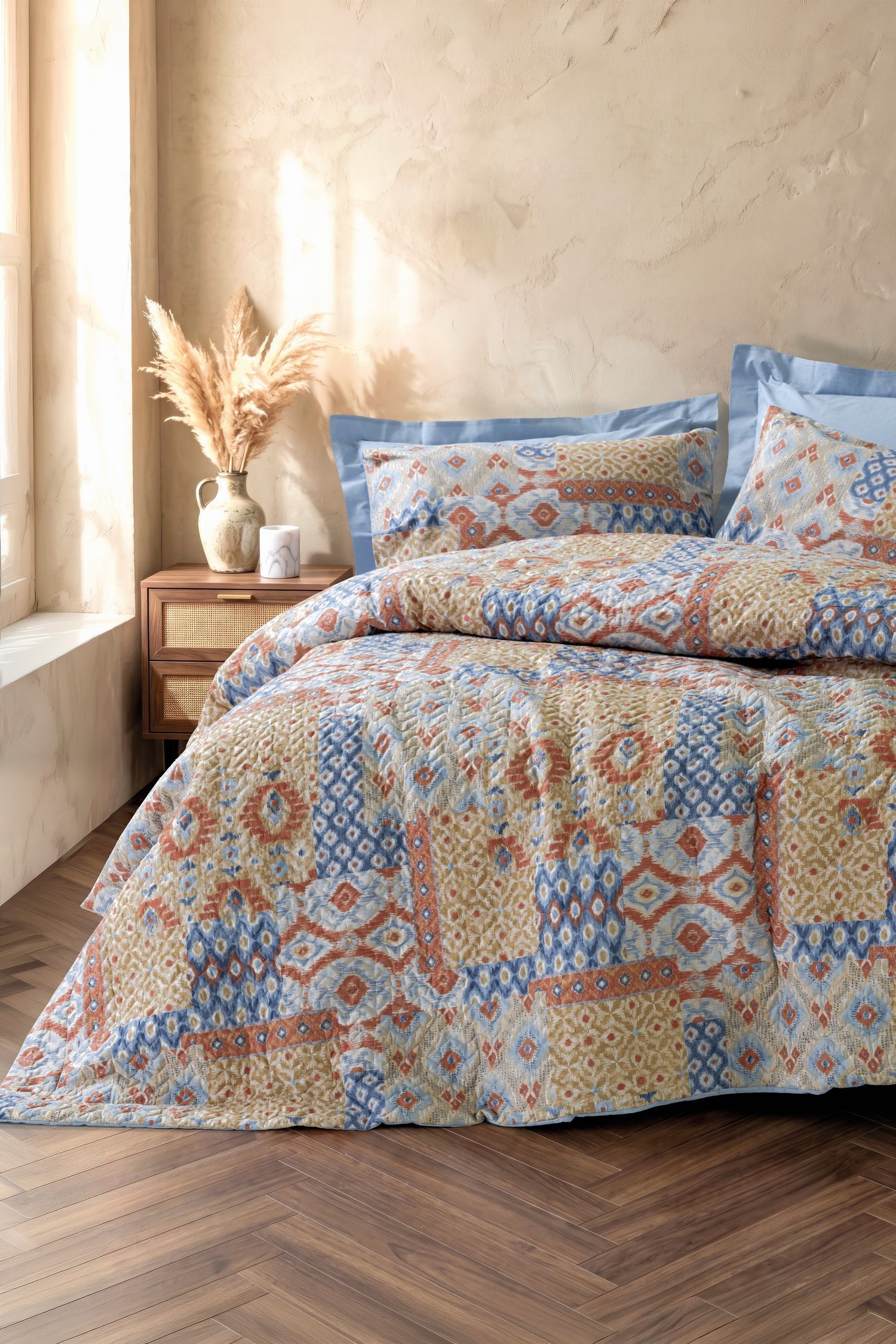 Cotton Box Ethnic Çift Kişilik Complete Set Artisan Mavi