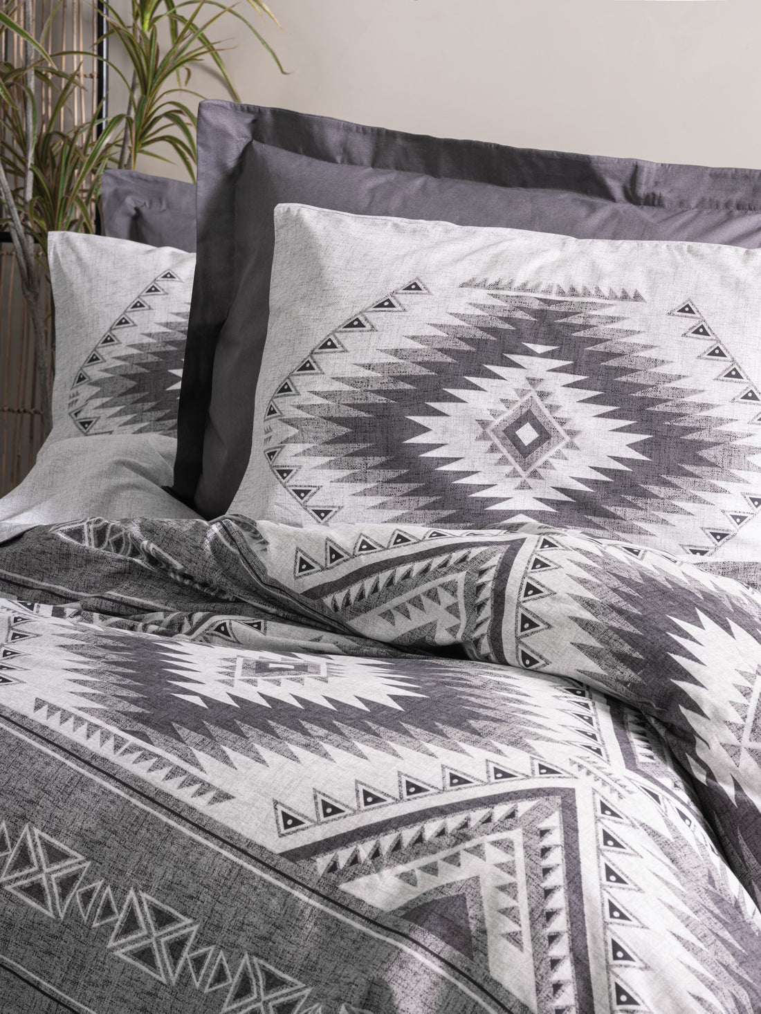 Cotton Box Ethnic Çift Kişilik Nevresim Takımı Delos Antrasit