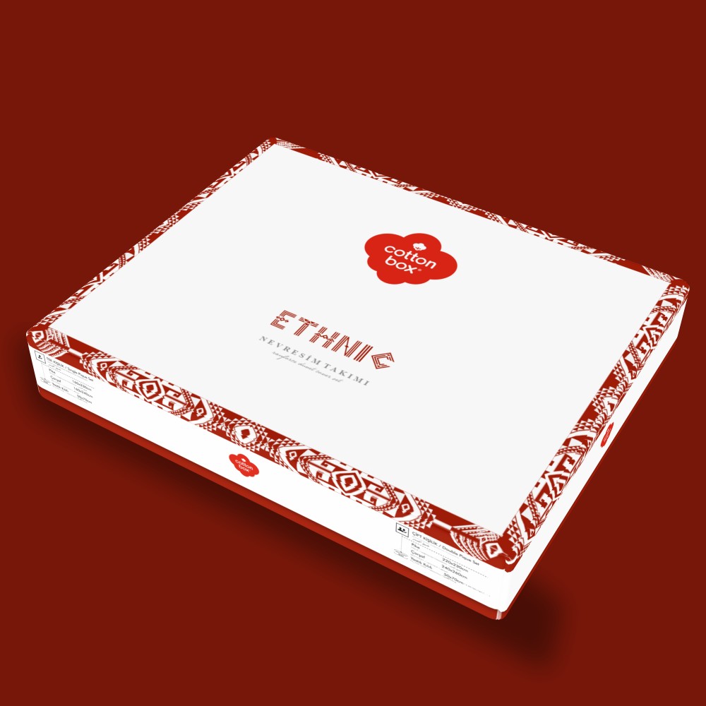 Cotton Box Ethnic Çift Kişilik Nevresim Takımı Elvira Siyah