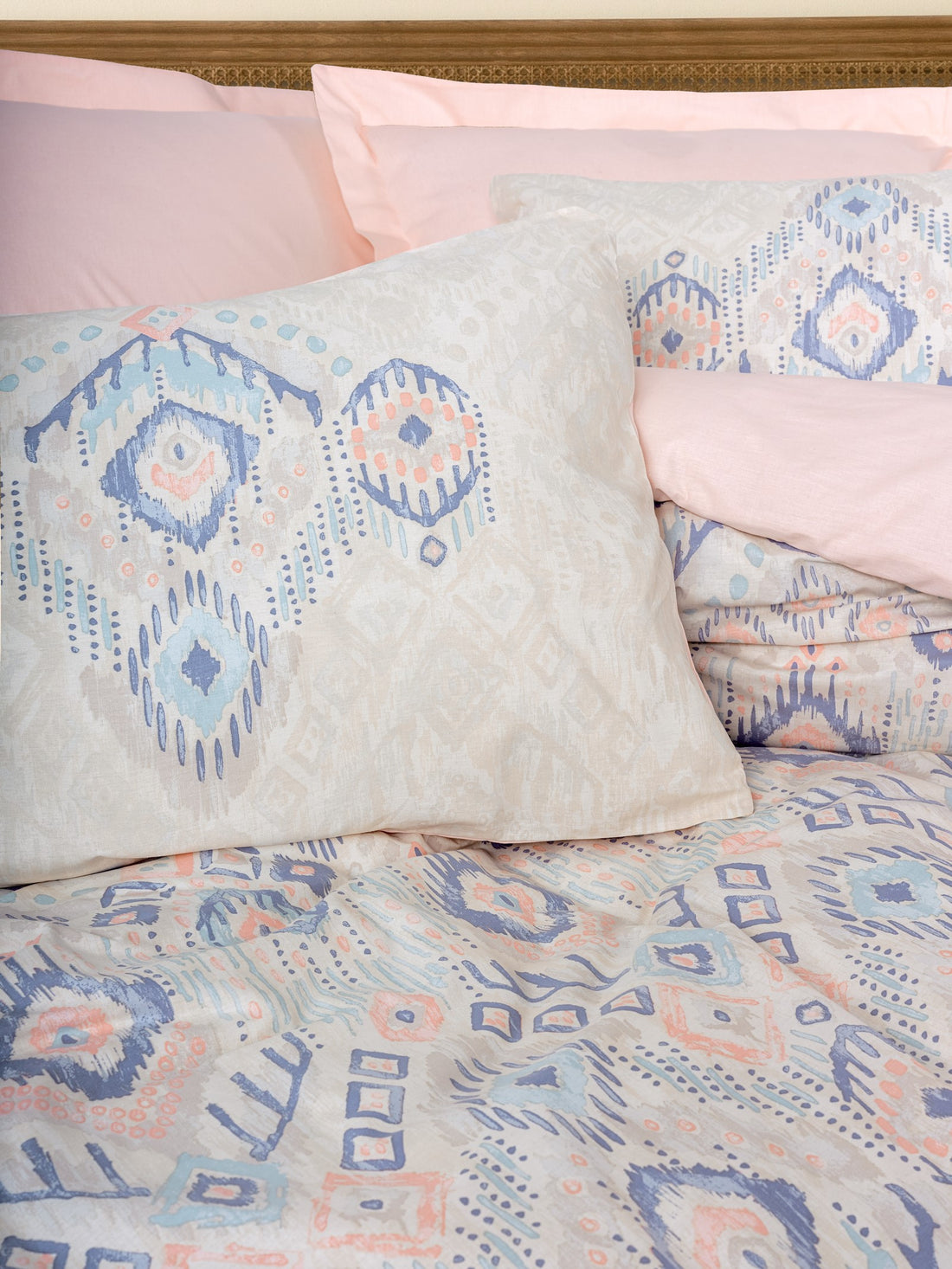 Cotton Box Ethnic Çift Kişilik Nevresim Takımı Mosola Somon