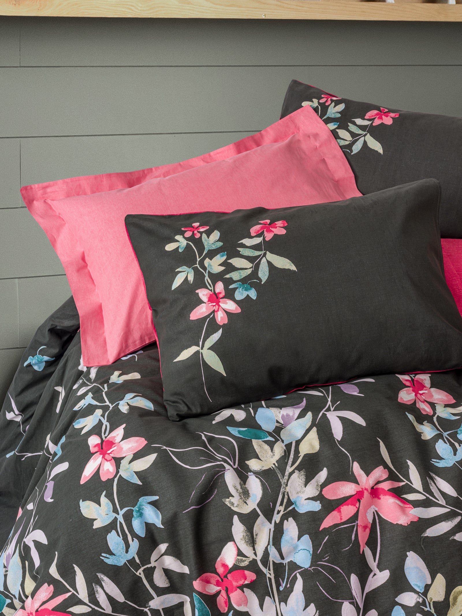 Cotton Box Feminine Single Duvet Cover Set Merlin Pink