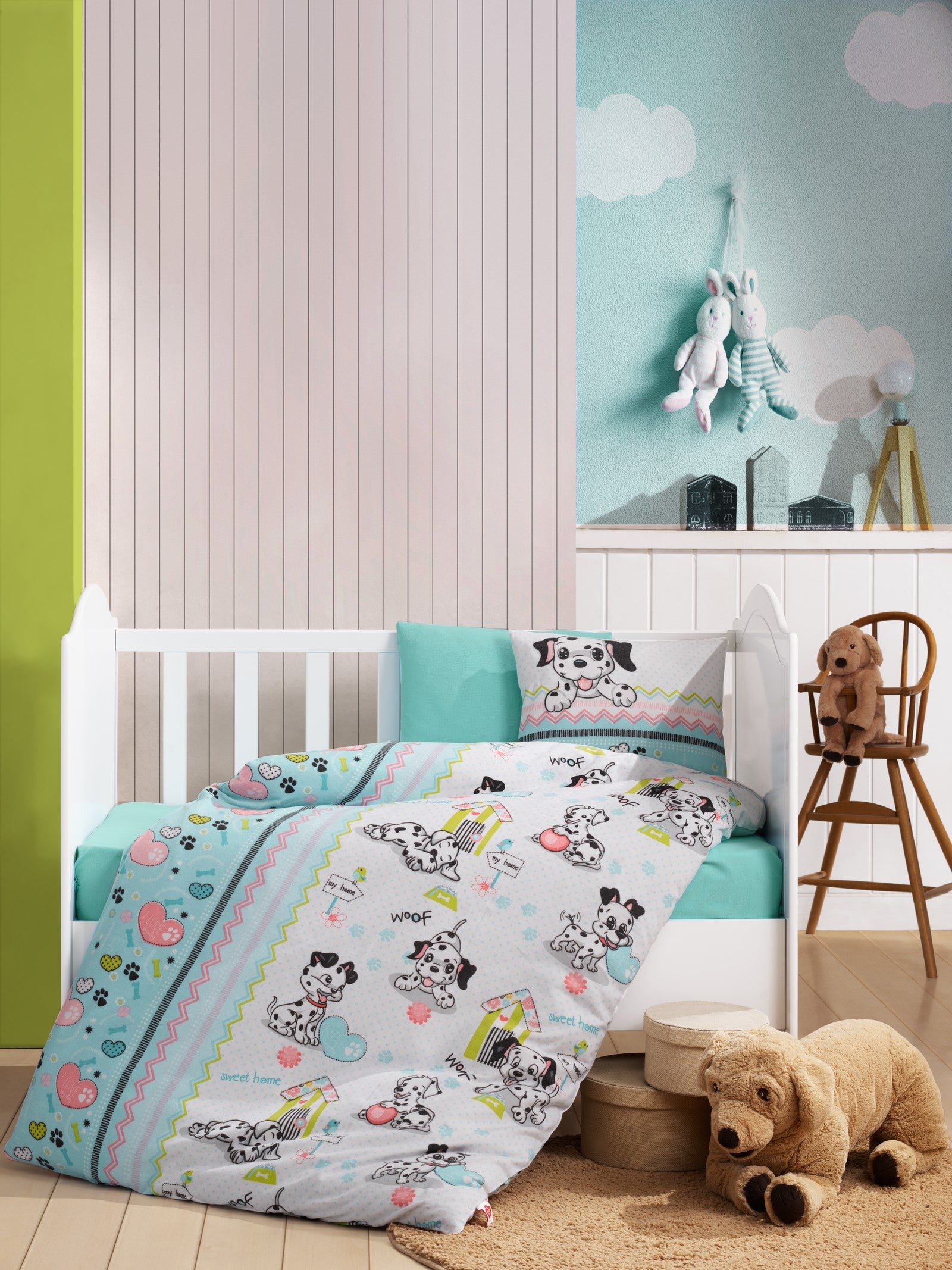 Комплект постельного белья Cotton Box Flannel Baby, цвет «Далматин»