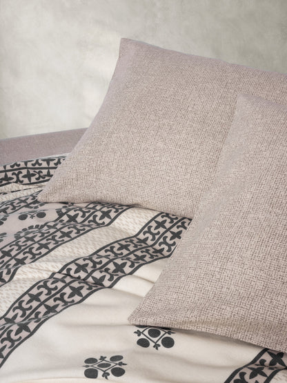 Cotton Box Flanel Çift Kişilik Nevresim Takımı Anita Karamel