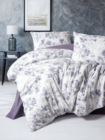 Cotton Box Flanel Çift Kişilik Nevresim Takımı Sadie Mor
