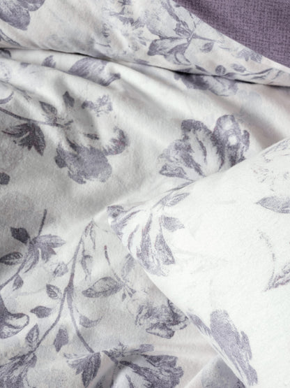 Cotton Box Flanel Çift Kişilik Nevresim Takımı Sadie Mor