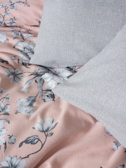 Cotton Box Flanel Tek Kişilik Nevresim Takımı Petit Pudra