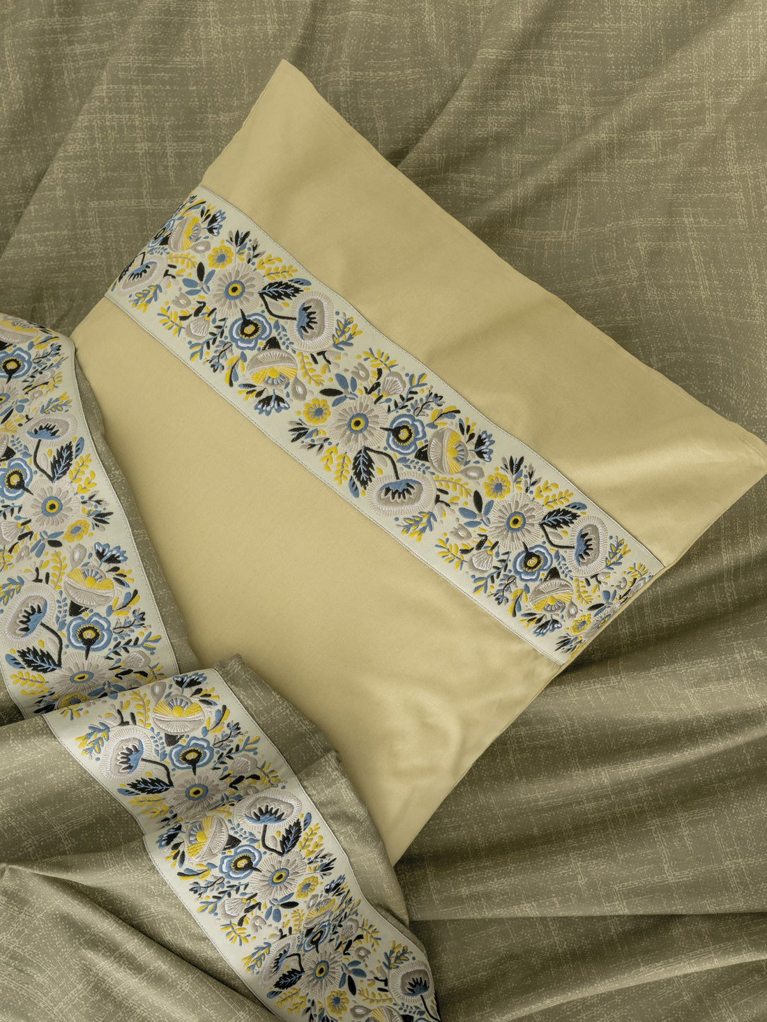 Cotton Box Folk Art Çift Kişilik Nevresim Takımı Elowen Sarı