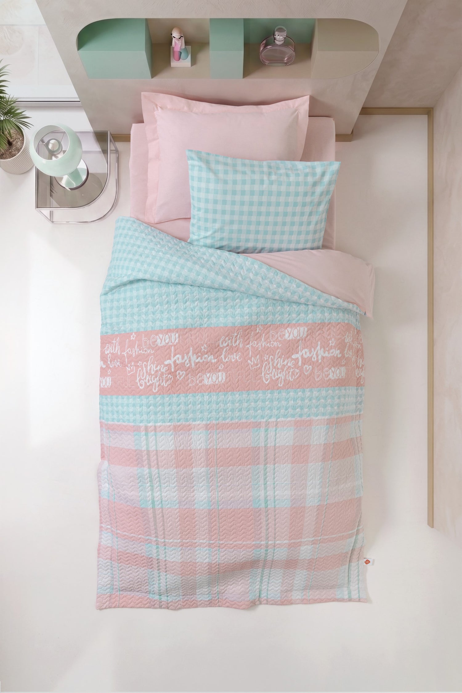 Cotton Box Genç Odası Tek Kişilik Lastikli Çarşaflı Complete Set Liora Pembe