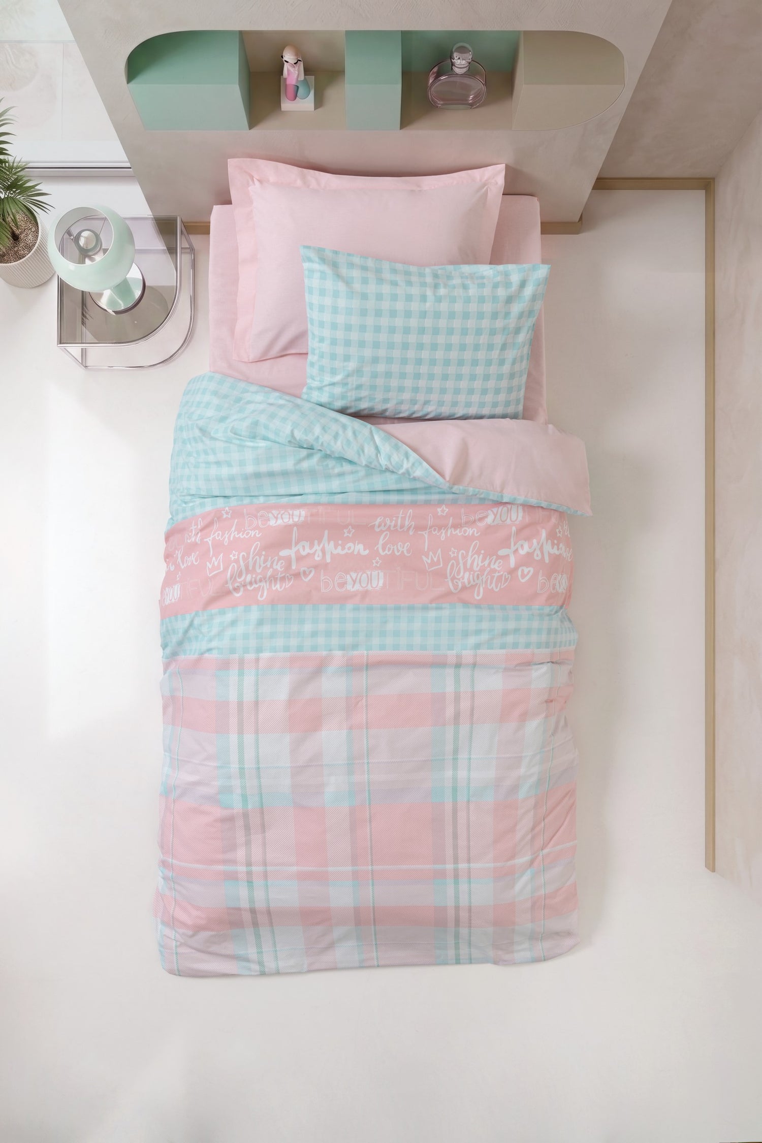 Cotton Box Genç Odası Tek Kişilik Nevresim Takımı Liora Pembe
