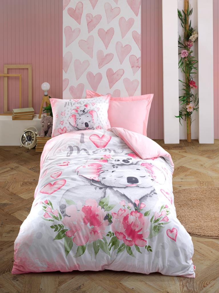 Cotton Box Junior Single Duvet Cover Set Koala Pink