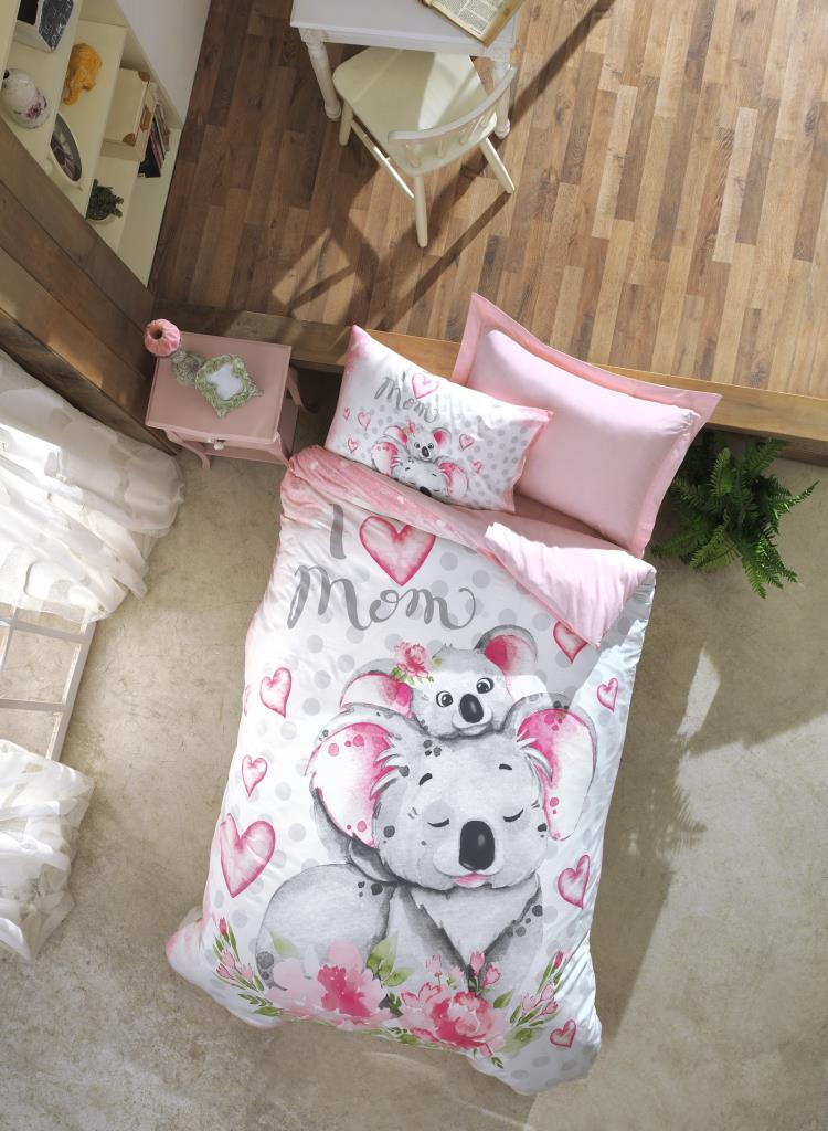 Cotton Box Junior Single Duvet Cover Set Koala Pink