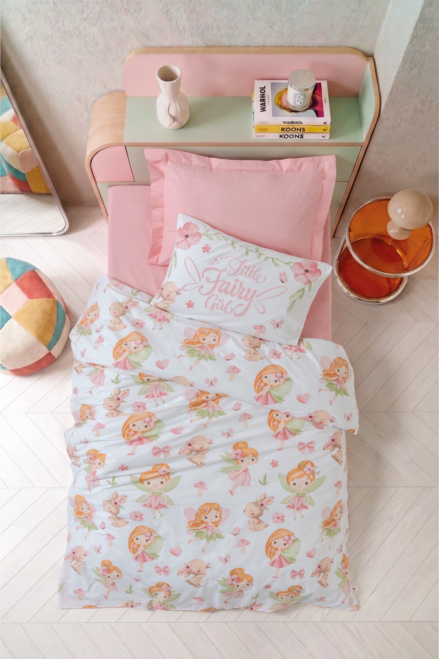 Cotton Box Junior Tek Kişilik Nevresim Takımı Pixie Pudra