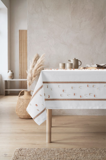 Cotton Box Lalin Masa Örtüsü Talia Tarçın 160x180
