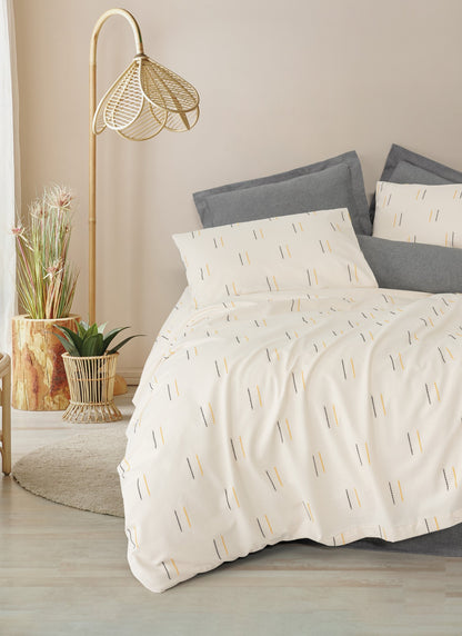 Cotton Box Loopra Çift Kişilik Nevresim Takımı Lura Gri
