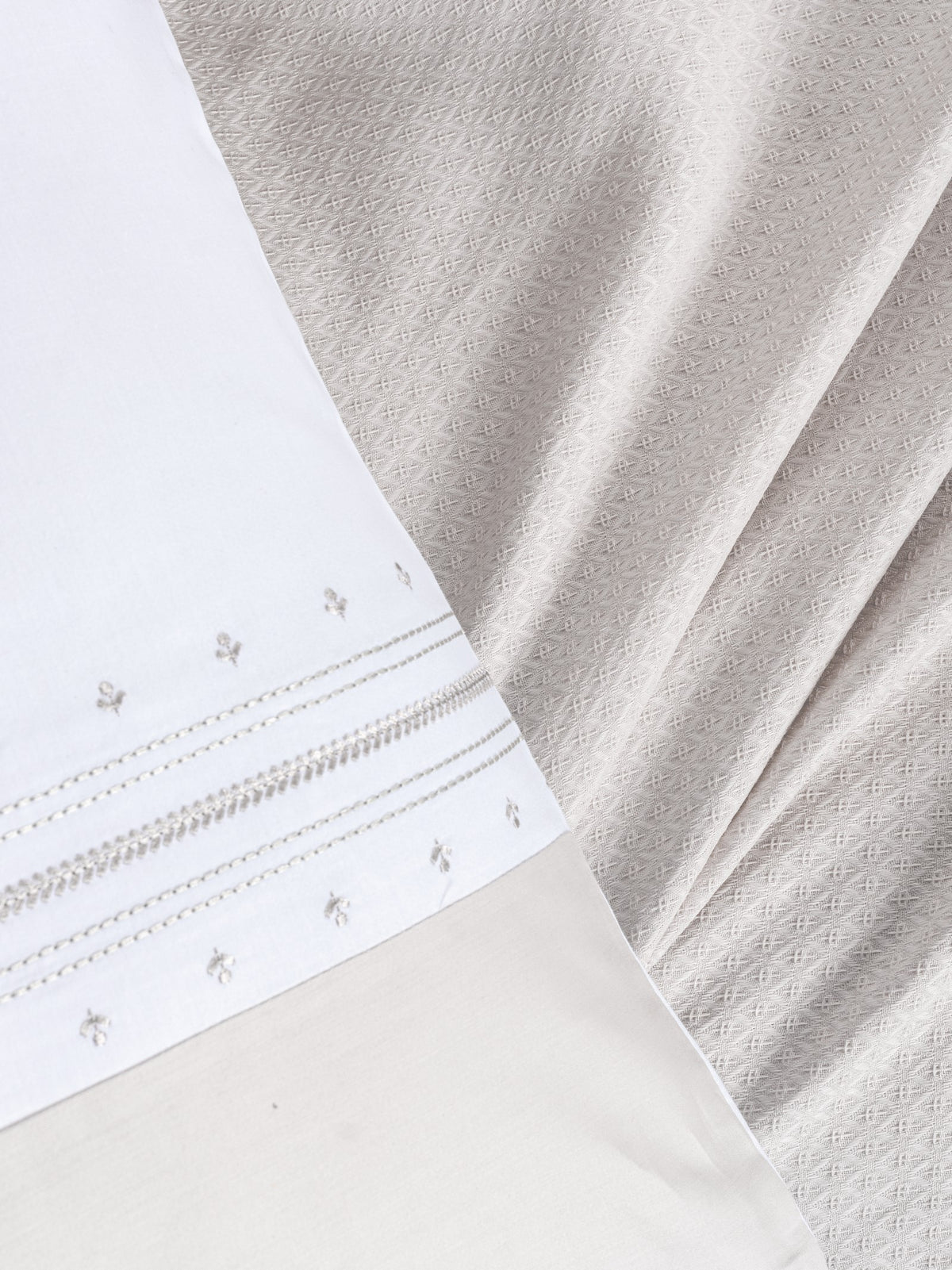 Cotton Box Lusso Bamboo Double Pique Set Chaste Stone