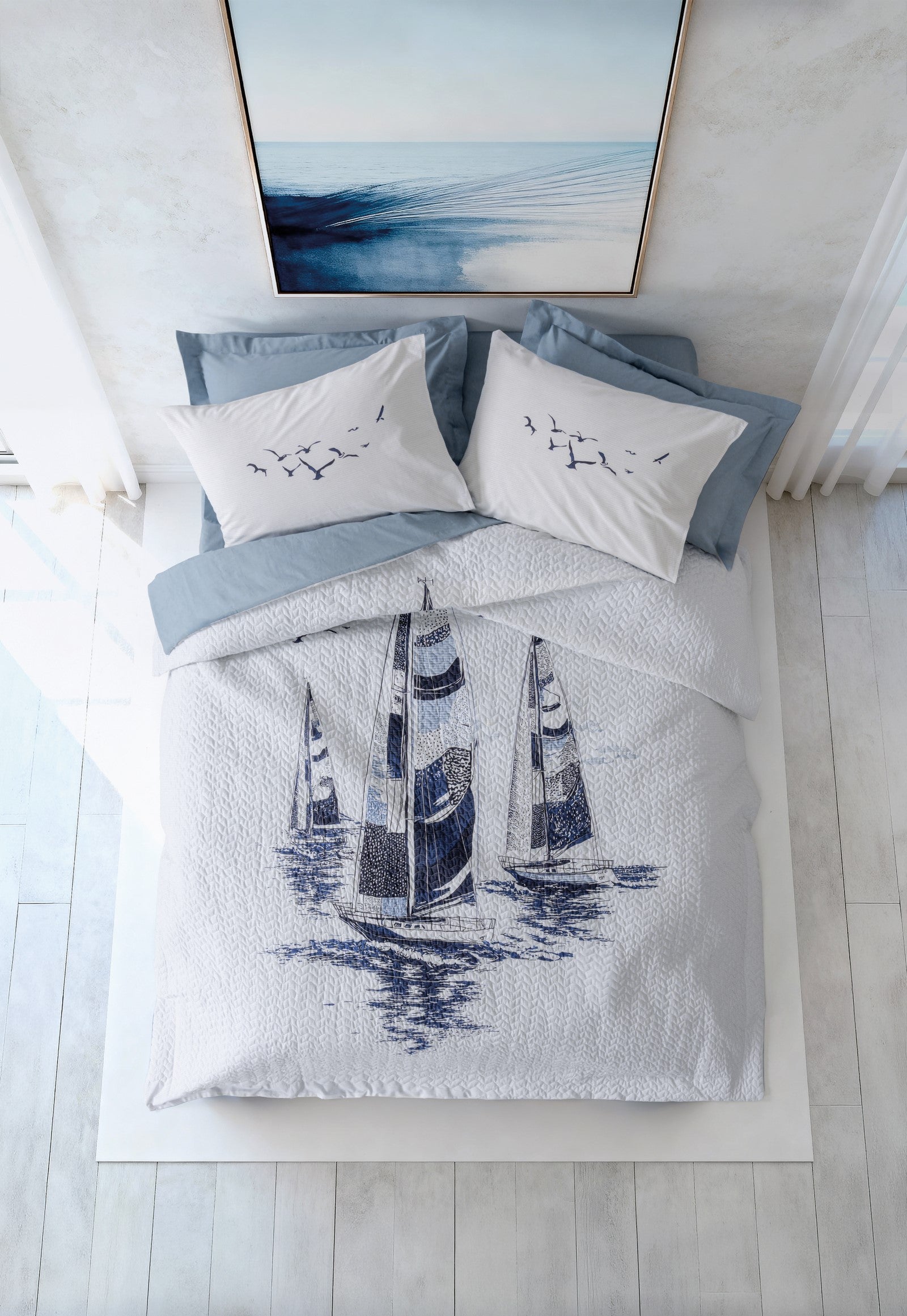 Cotton Box Maritime Односпальный комплект Skipper Indigo