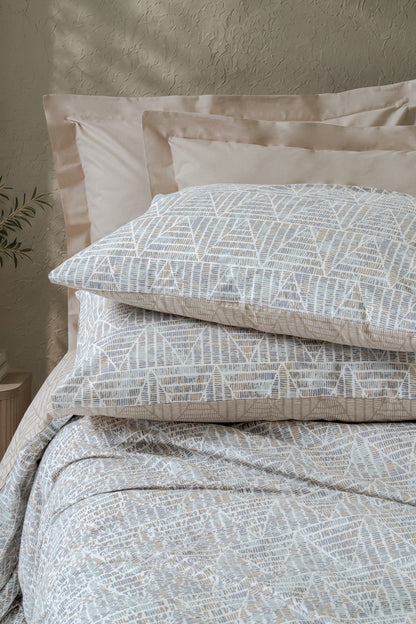 Cotton Box Minimal Çift Kişilik Lastikli Çarşaflı Nevresim Takımı Loom Bej