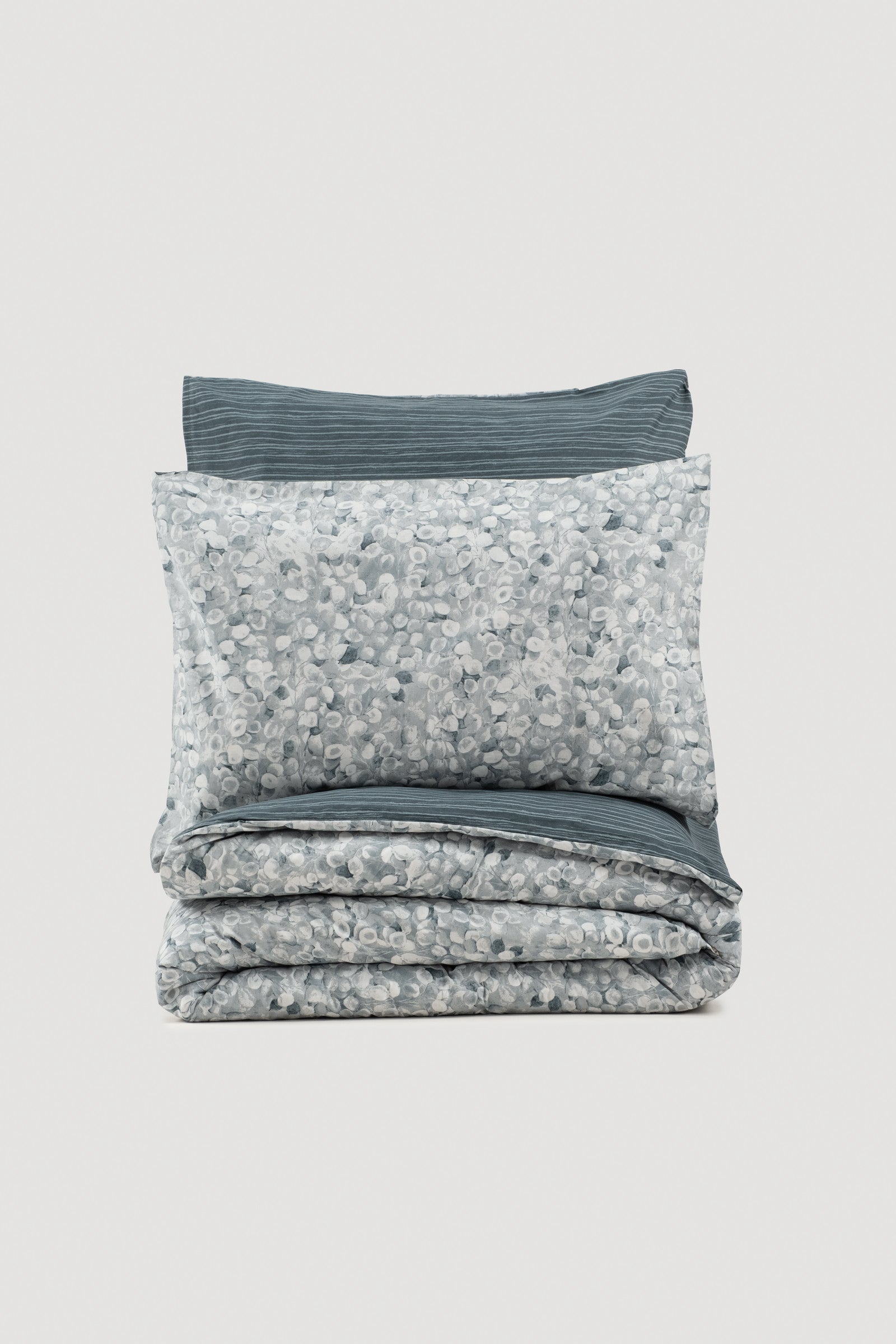 Комплект пододеяльников Cotton Box Minimal с простыней на резинке Molly Anthracite