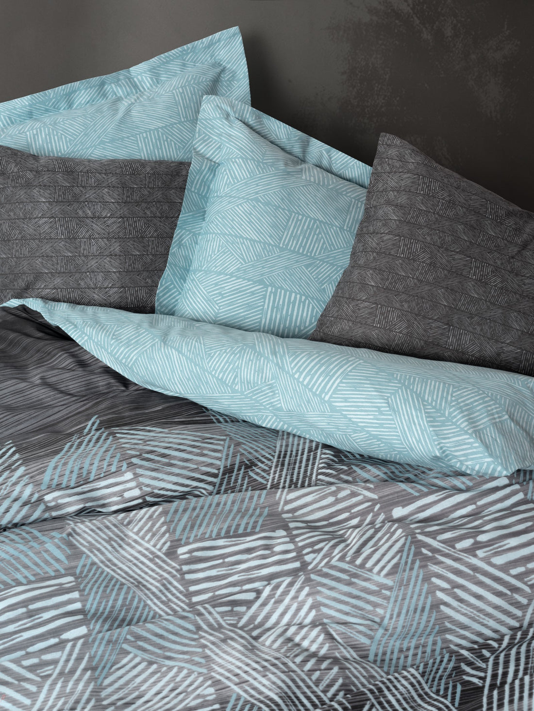Cotton Box Modern Çift Kişilik Nevresim Takımı Arel Antrasit