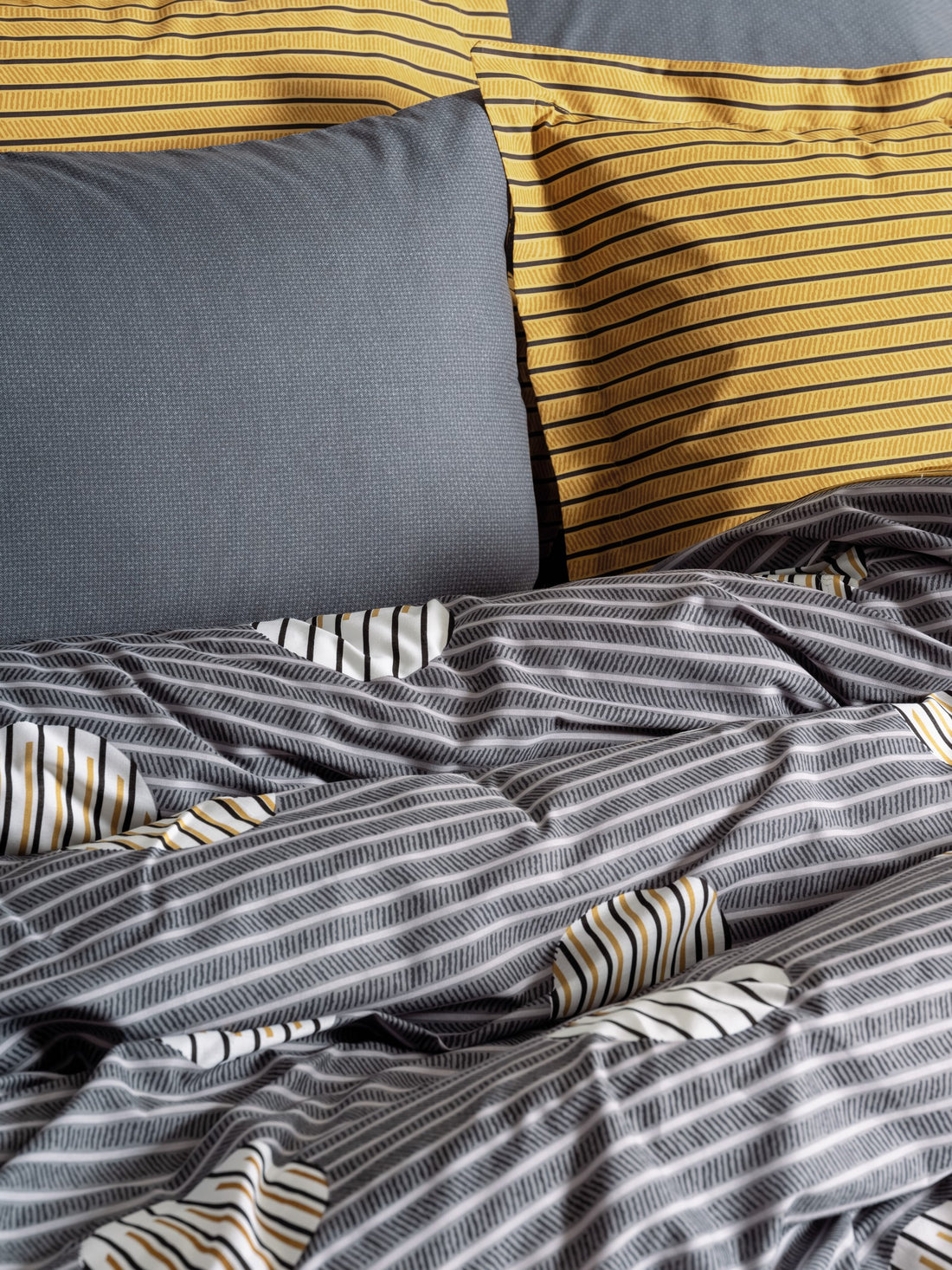Cotton Box Modern Double Duvet Cover Set Strew Gray