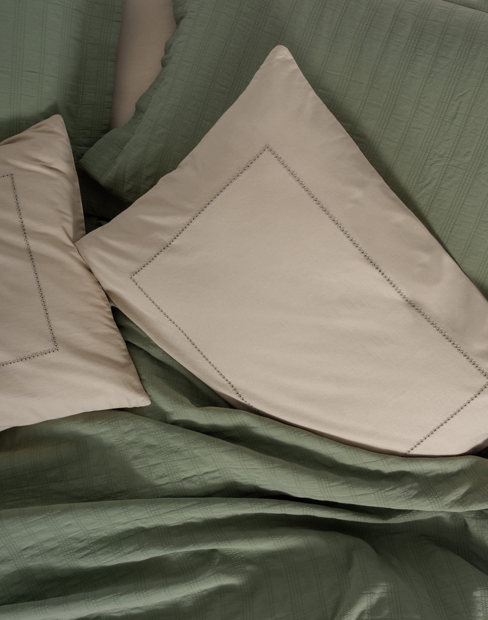 Комплект покрывала/пике Cotton Box Natura Double Bedspread/Pique Vilo Green