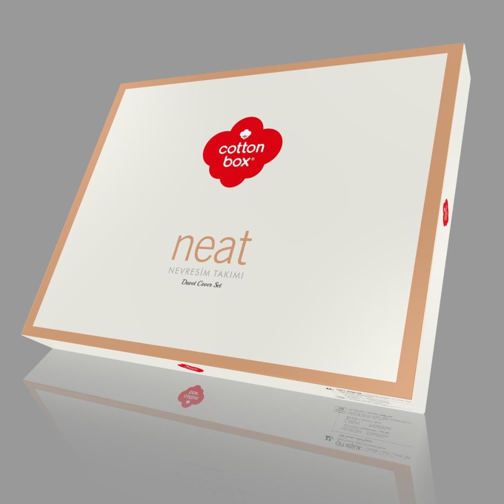 Cotton Box Neat Çift Kişilik Nevresim Takımı Bej-Krem