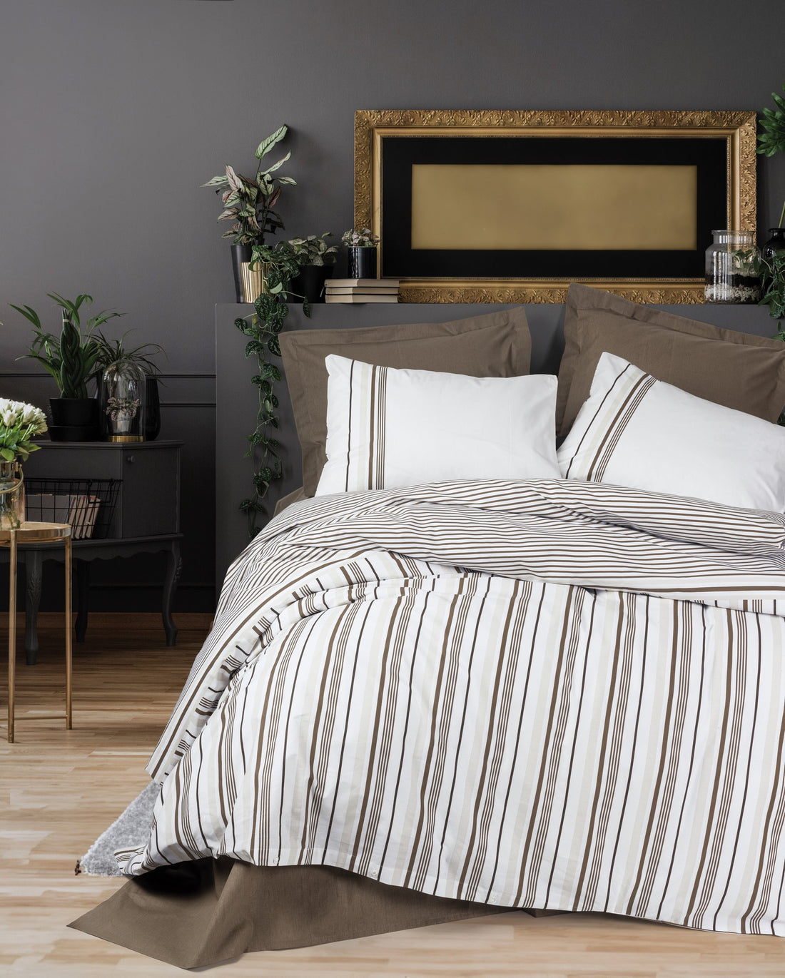 Cotton Box Nobil Ranforce Single Duvet Cover Set Swell Brown