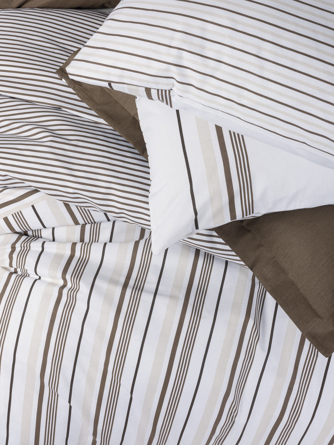 Cotton Box Nobil Ranforce Single Duvet Cover Set Swell Brown