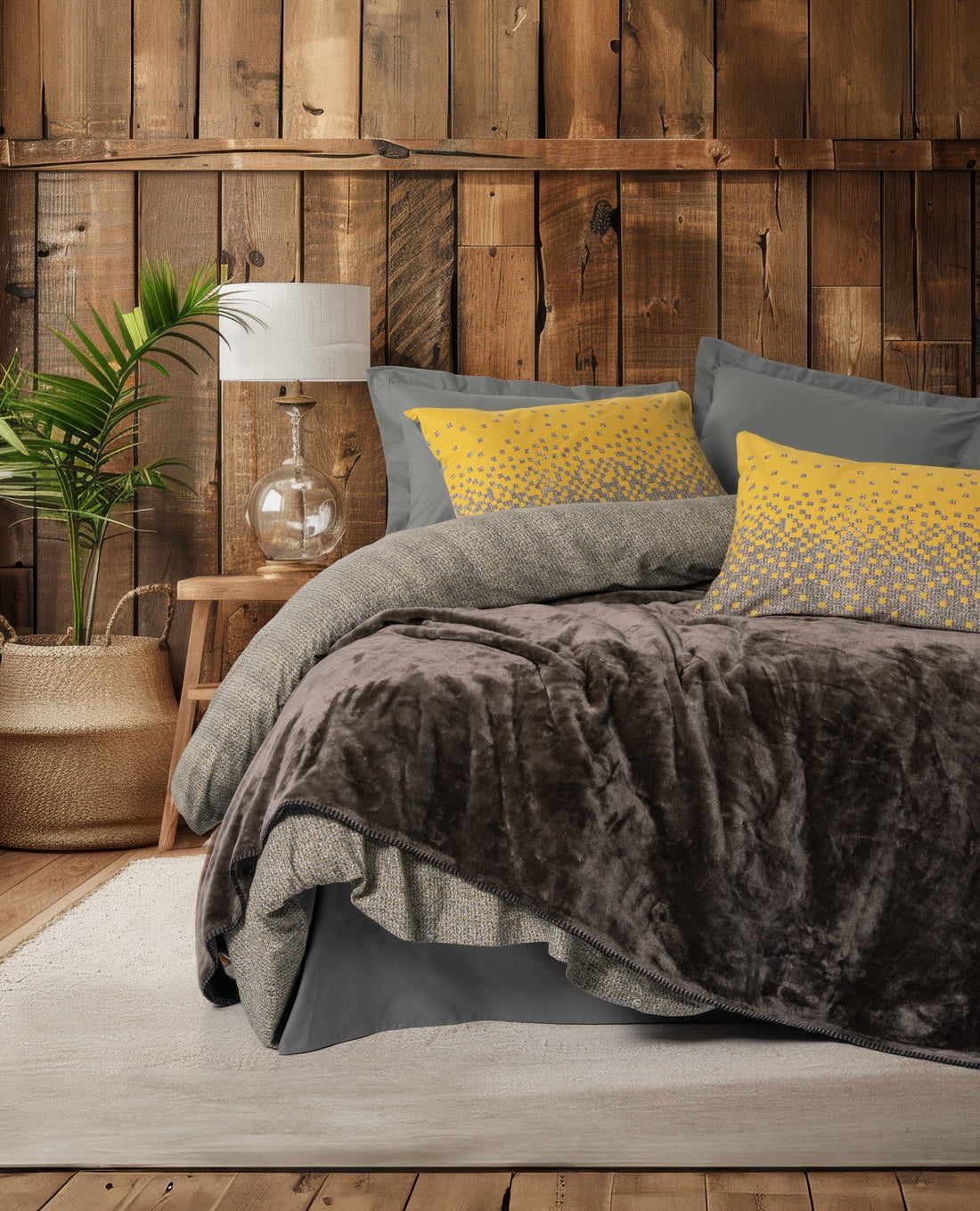 Cotton Box Oyster Blanket Single Duvet Cover Set Coffee