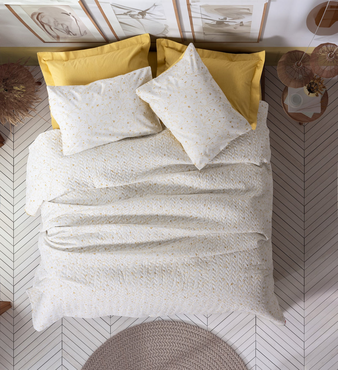 Cotton Box Petite Double Complete Set Tiny Mustard