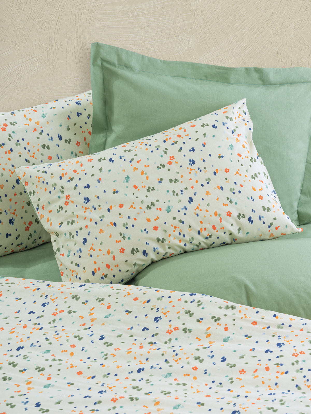 Cotton Box Petite Single Duvet Cover Set with Fitted Sheet Lola Green