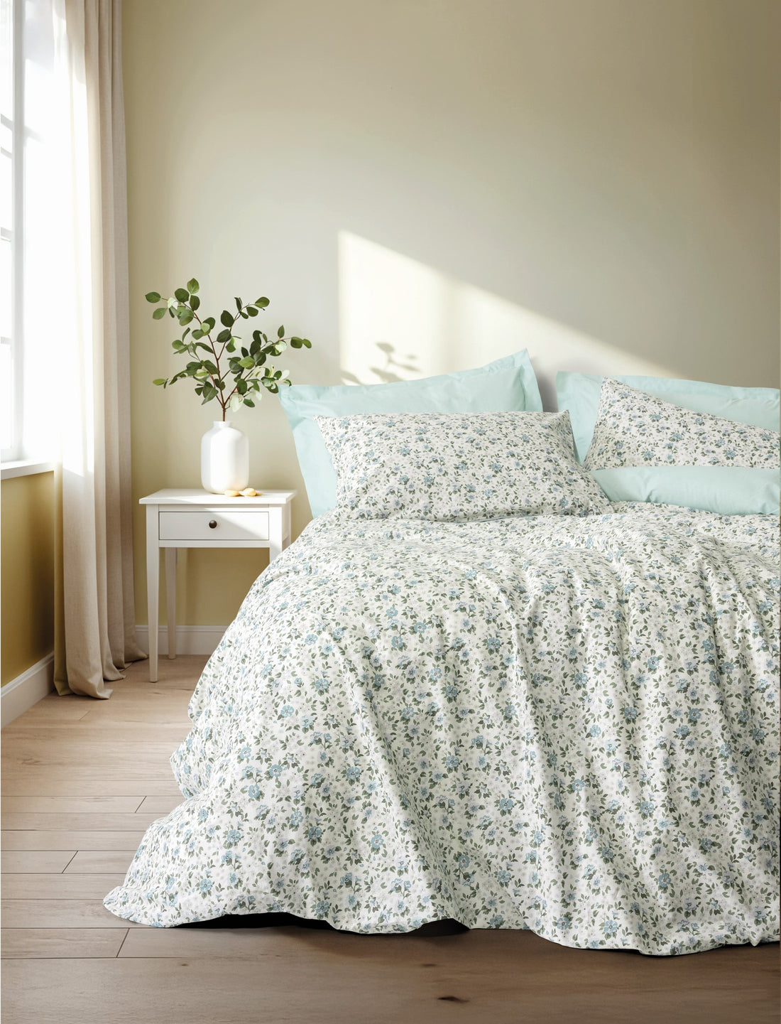 Cotton Box Petite Tek Kişilik Lastikli Çarşaflı Nevresim Takımı Nola Mint