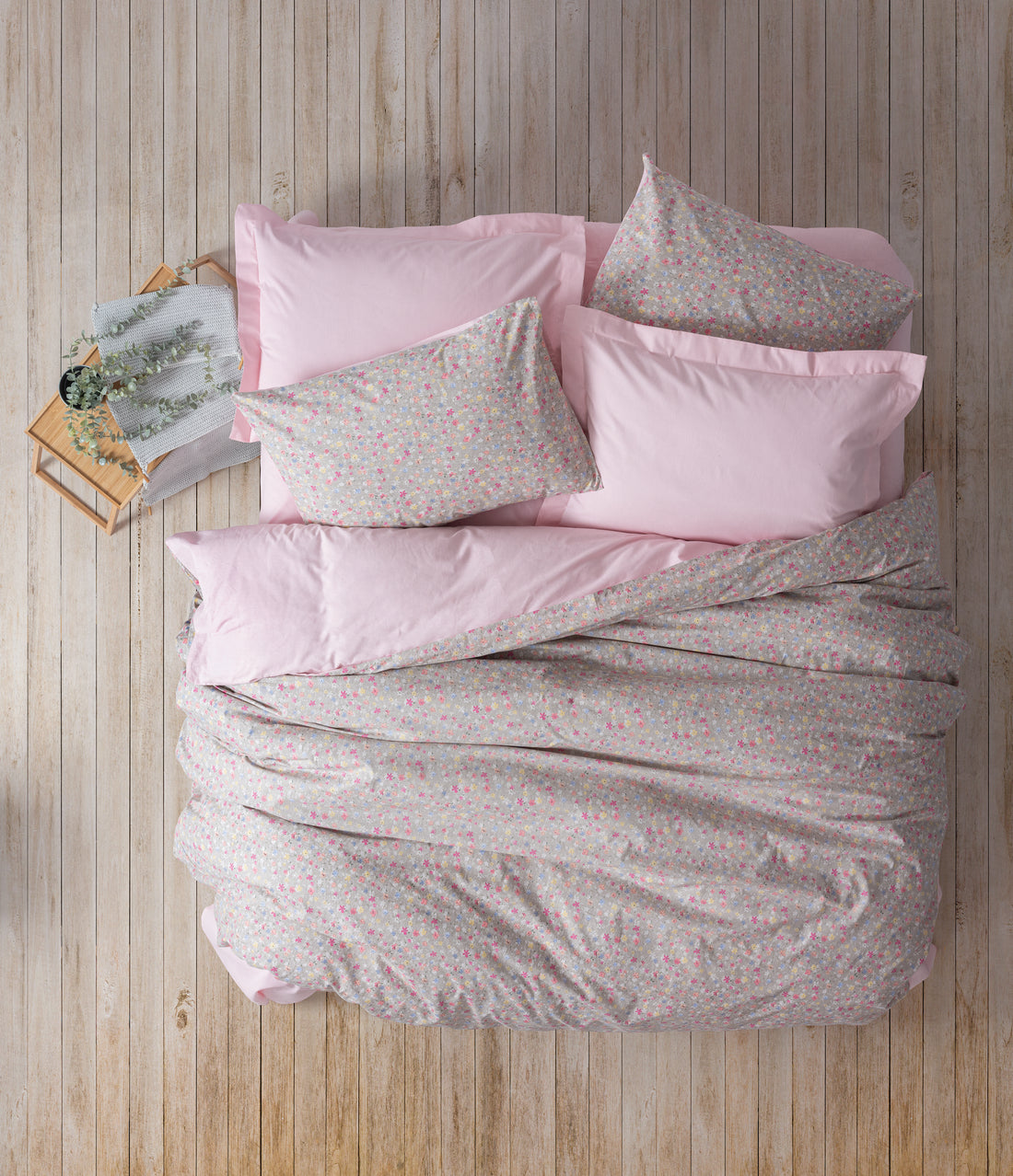 Комплект постельного белья Cotton Box Petite с простыней на резинке, розовый Sihu