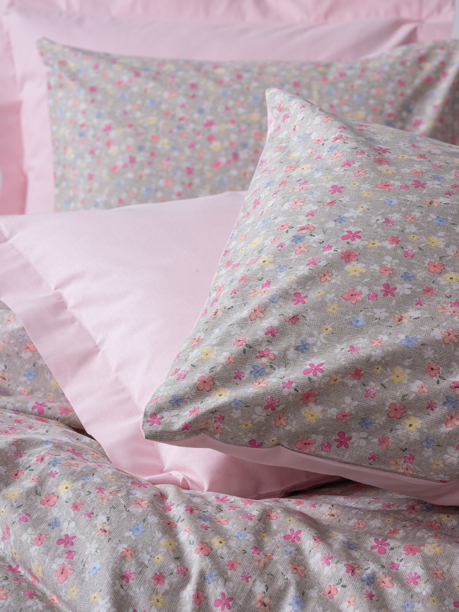 Cotton Box Petite Single Fitted Sheet Duvet Cover Set Sihu Pink