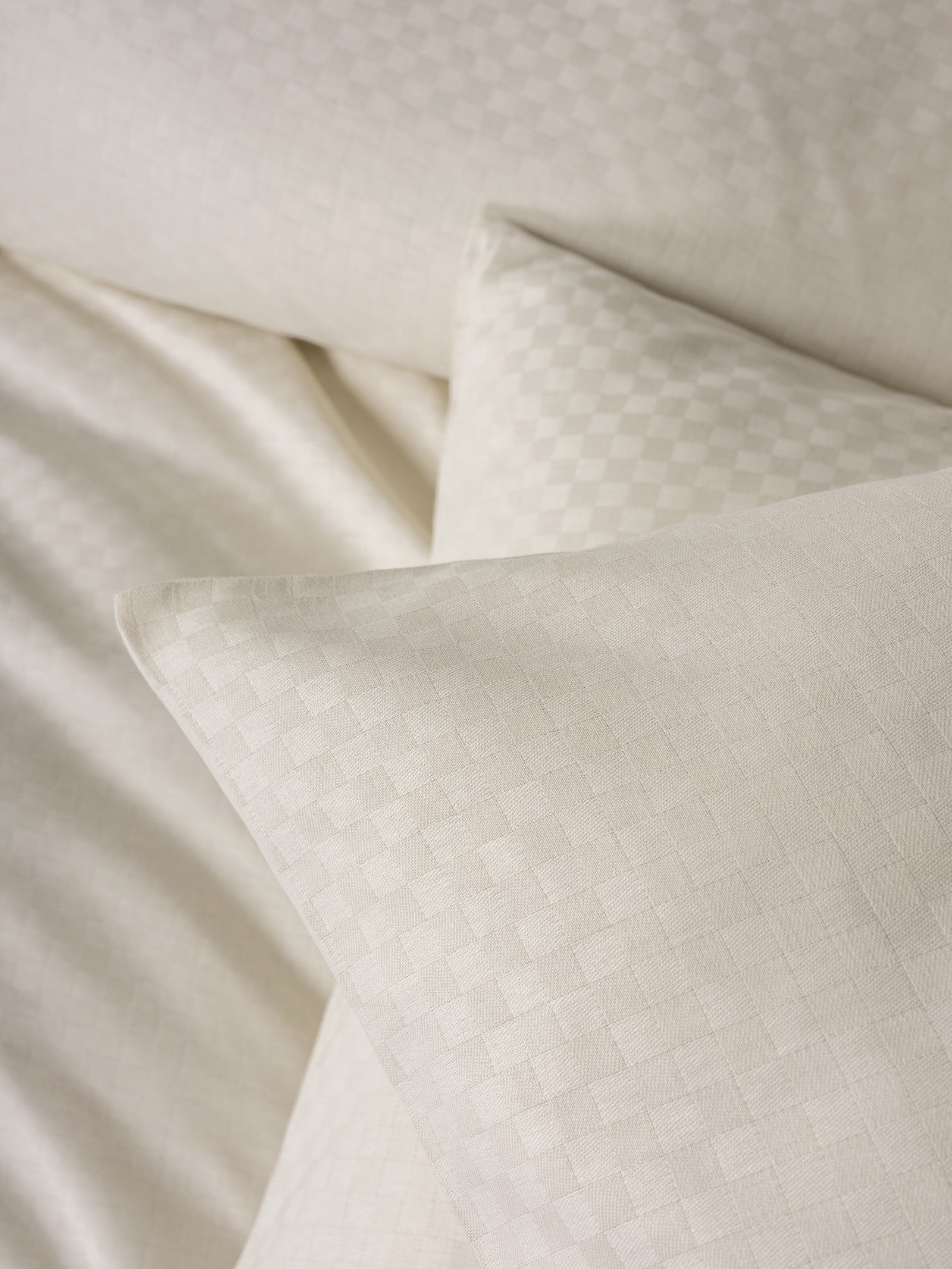 Cotton Box Plaid Ranforce Single Duvet Cover Set Cream