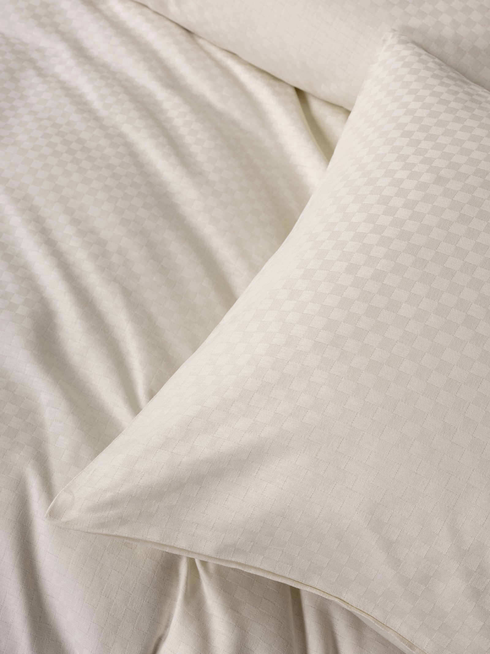 Cotton Box Plaid Ranforce Single Duvet Cover Set Cream