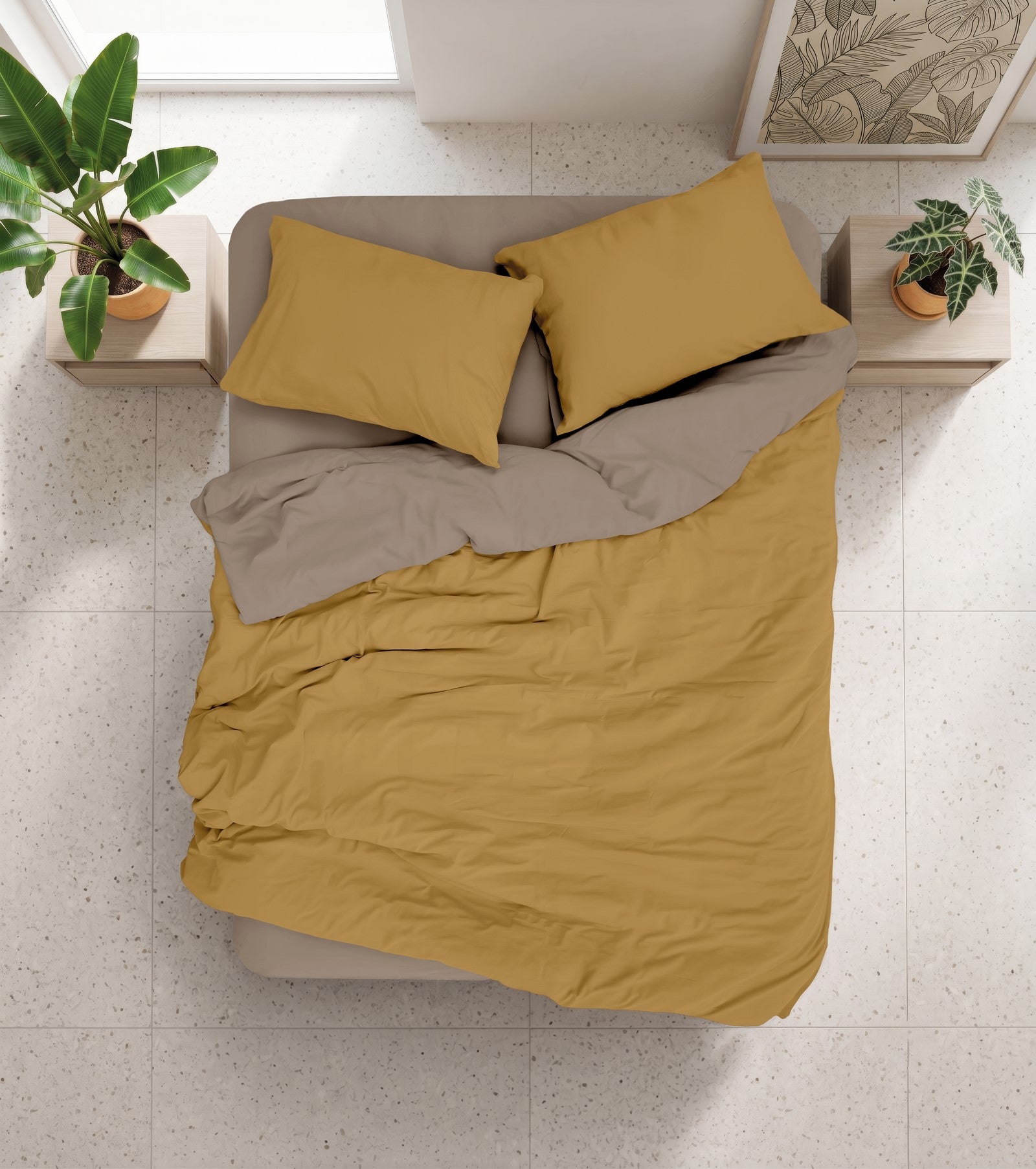 Cotton Box Plain Tek Kişilik Nevresim Takımı Amber-Vizon