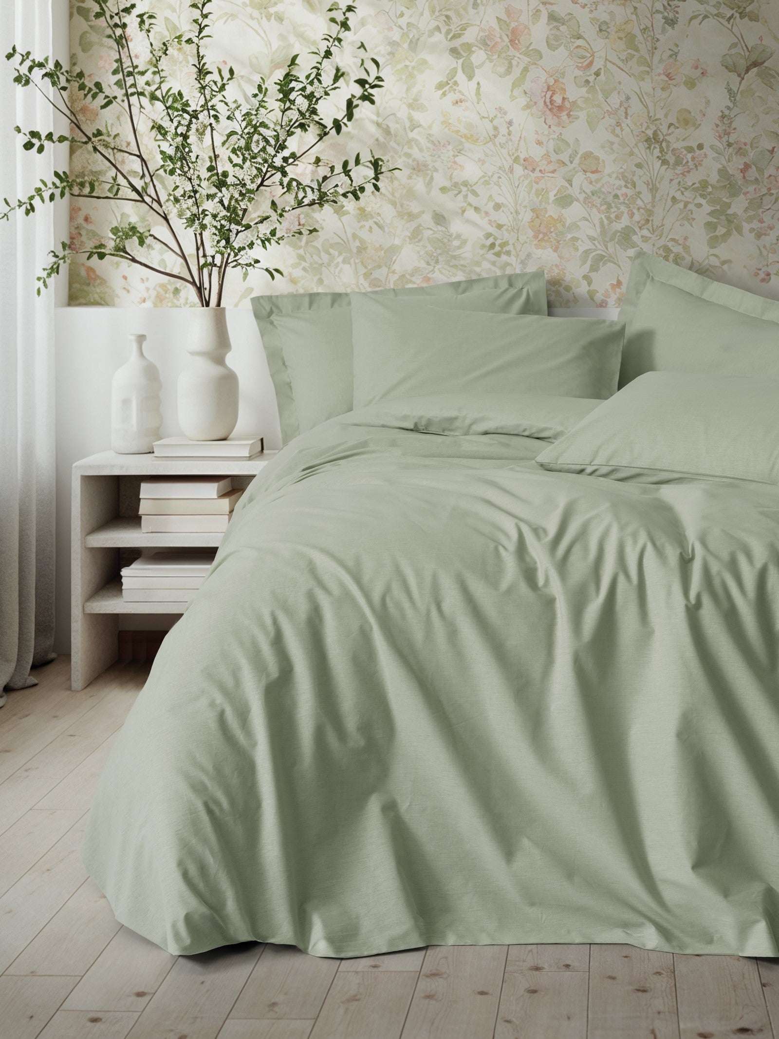 Cotton Box Plain Tek Kişilik Nevresim Takımı Plain Adaçayı